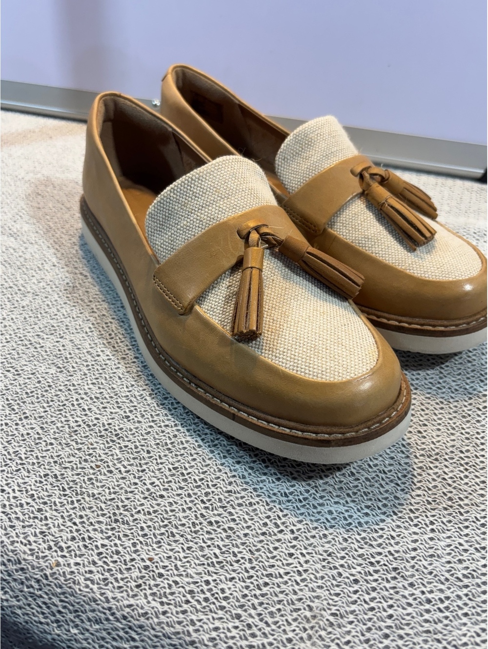 Clarks Artisan Women's Leather and Fabric Tassel Loafers